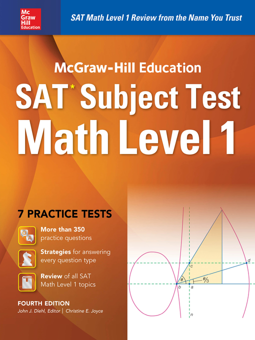 Cover image for McGraw-Hill Education SAT Subject Test Math Level 1 4th Ed.